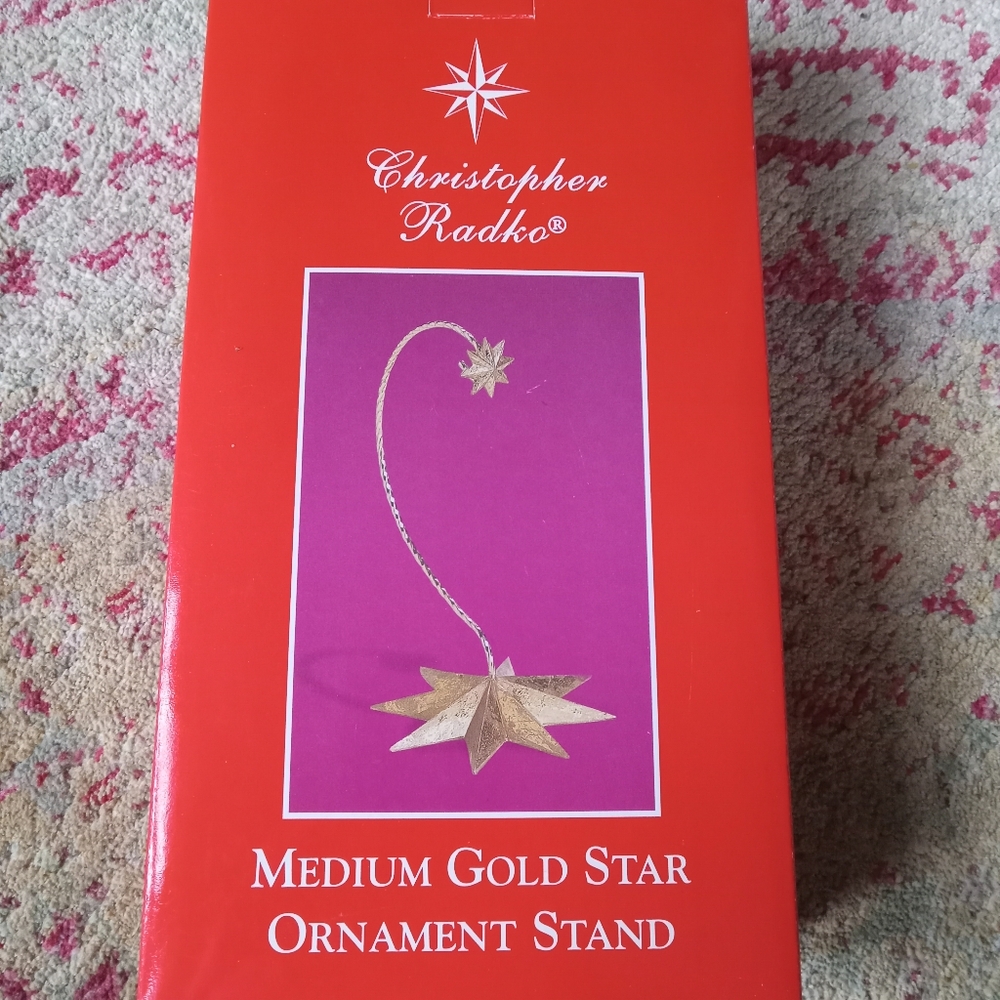 Christopher radko gold star ornament stand